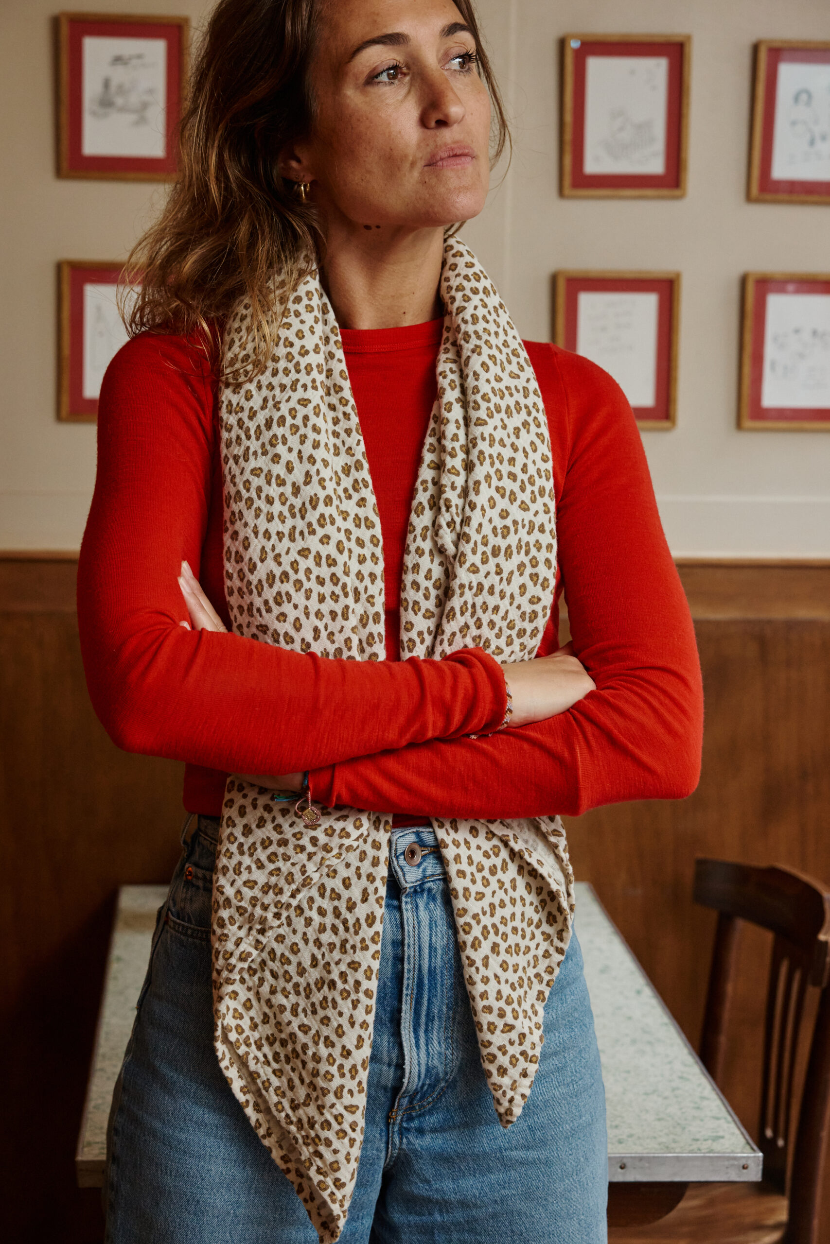 Vystyklas 110x110 "BIANCA MINI LEOPARD GREIGE" - Image 4