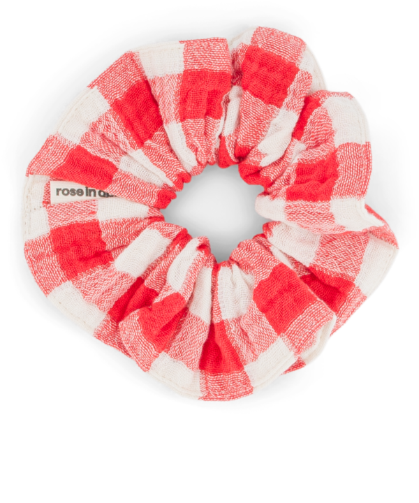 Plaukų gumytė "CHOUCHOU VICHY ECRU TOMATO"