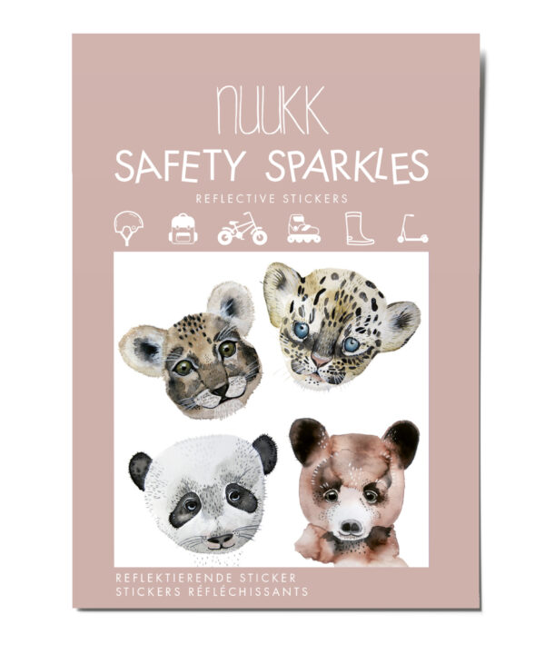 Šviesą atspindintys lipdukai panda ir meška