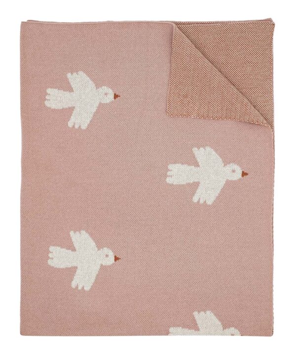 Megztas kūdikio pledukas paukščiukai